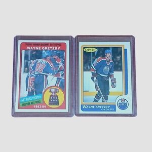 Vtg 1980's O- Pee-Chee Wayne Gretzky NHL Hockey Card #3 And #373